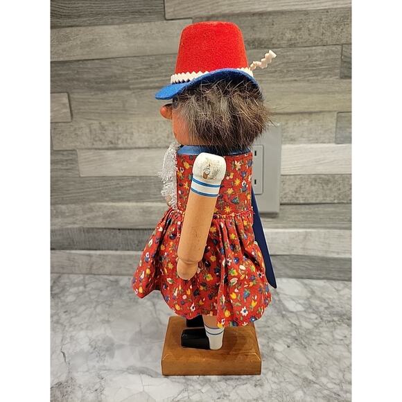 Vintage Matthes Nutcracker 12.5" Tall Real Fur Hair - Picture 4 of 8